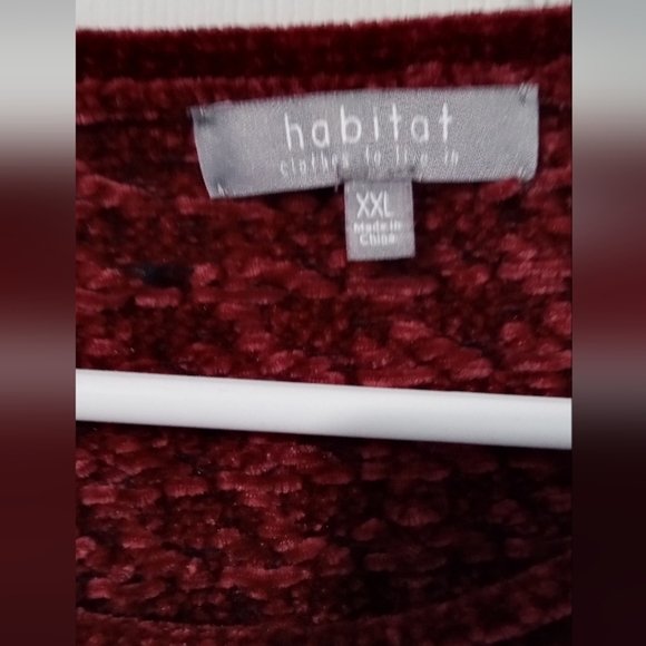 Habitat Red Crew Neck Sweater Cozy Knit Winter Essential - Picture 2 of 4